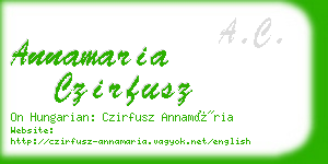 annamaria czirfusz business card